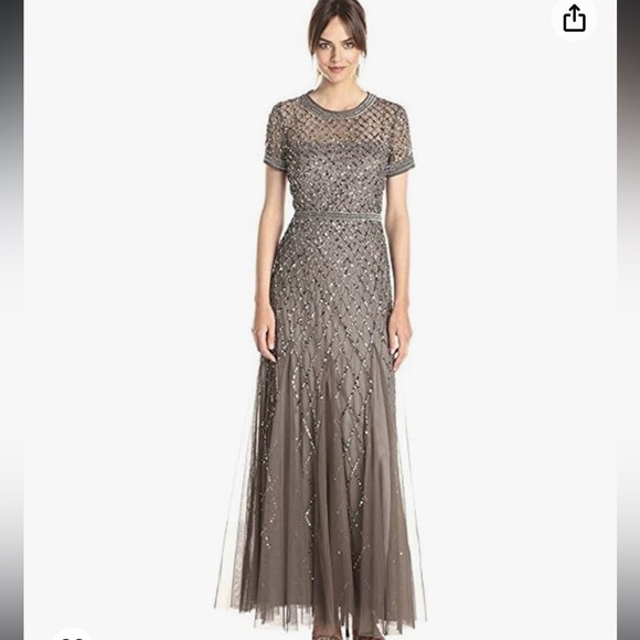 Adrianna Papell Beaded Mesh Gown Mother of the bride dress - Picture 15 of 16